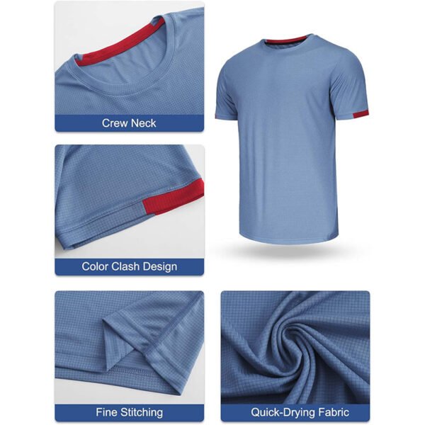 Zoofly 3 Pack Running Shirts Men T Shirt Men T Shirts Gym Shirts For Men Multipack Shirts Men Sport Shirts Hiking Shirts For Men Mens Running Shirts Mens T Shirts Working Dry Fit Shirts For Activewear - Image 5