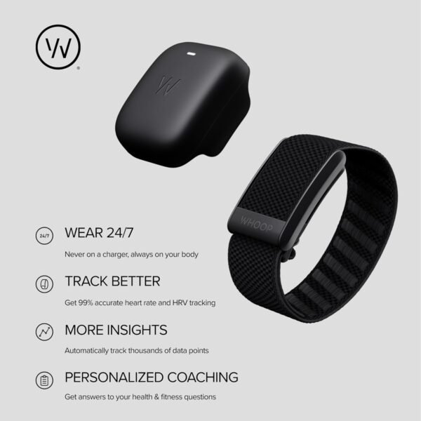 WHOOP 4.0 With 12 Month Subscription – Wearable Health, Fitness & Activity Tracker – Continuous Monitoring, Performance Optimization, Heart Rate Tracking – Improve Sleep, Strain, Recovery, Wellness - Image 5