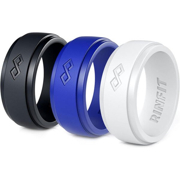 Rinfit Silicone Rings for Men - Mens Silicone Wedding Band - Silicone Ring Men - Rubber Wedding Rings - Rubber Rings Men - Infinity Collection - Image 8