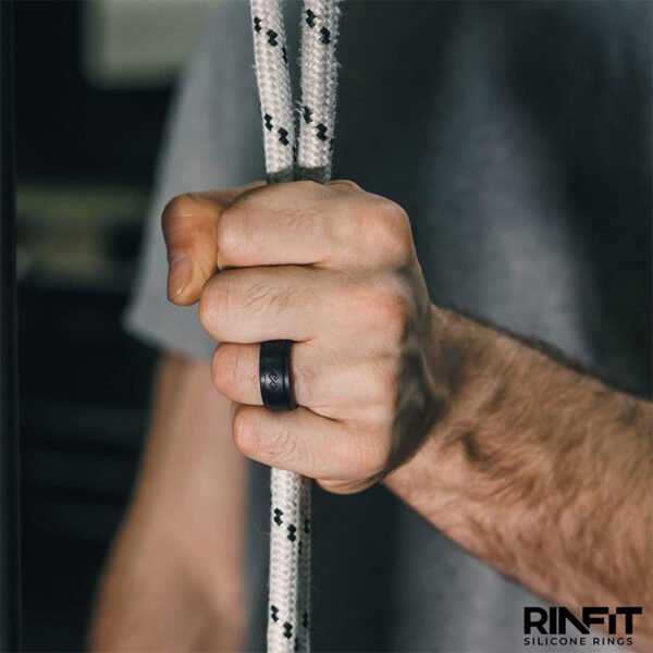 Rinfit Silicone Rings for Men - Mens Silicone Wedding Band - Silicone Ring Men - Rubber Wedding Rings - Rubber Rings Men - Infinity Collection - Image 3