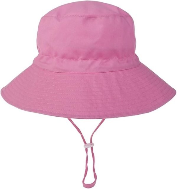 Whaleap UPF 50+ Baby Sun Hat Bucket Adjustable Kids Summer Outdoor Beach Hat Protection with Drawstring Wide Brim for Toddler Boys Girls - Image 3