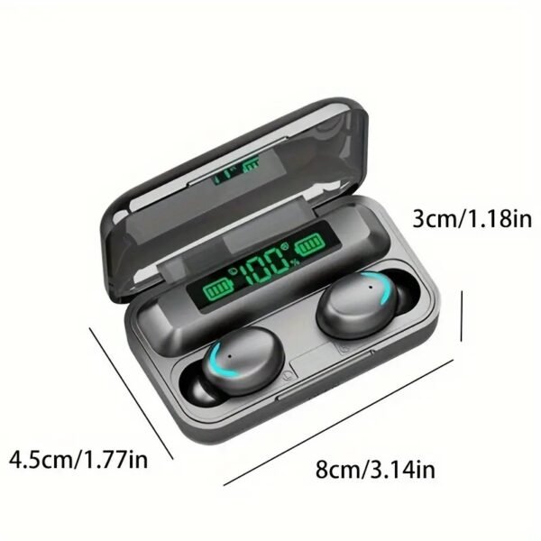 HiFi Stereo Sound & Noise-Cancelling Wireless Earphones With Touch Control, HD Mic & Charging Case - TWS F9-5 Earphones For Women & Men - Image 14
