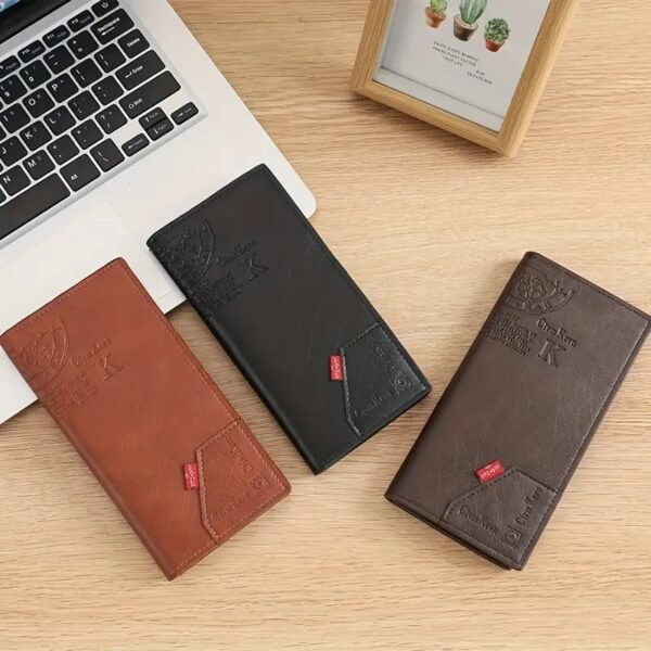1pc Black PU Leather Business Wallet, Casual Portable Coins Purse, Durable Card Holder With Large Capacity, Multiple Card Slots, Perfect Gift For Teacher's Day, Valentine's Day, Birthday, Christmas, Father's Day - Image 7