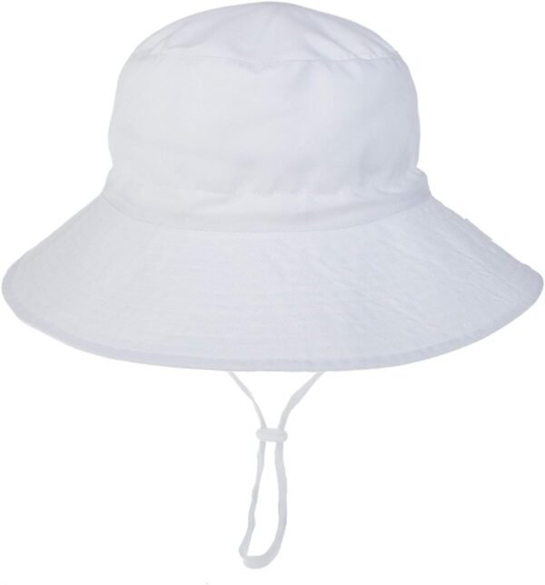 Whaleap UPF 50+ Baby Sun Hat Bucket Adjustable Kids Summer Outdoor Beach Hat Protection with Drawstring Wide Brim for Toddler Boys Girls - Image 4