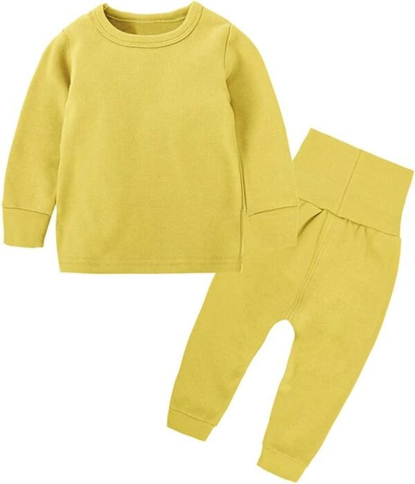 HZYBABY Baby Girls Boys Thermal Underwear Set Toddler Cotton Base Layer Soft Warm Jammies - Image 2