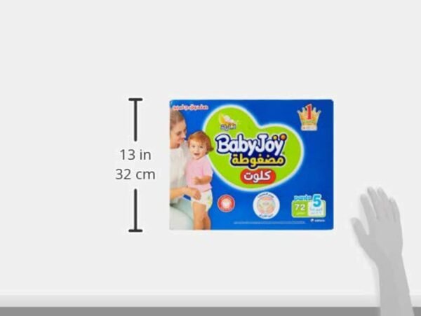 BabyJoy Culotte Pants Diaper, Size 5, Junior, 12-18 Kg, Jumbo Box, 72 Diapers - Image 9