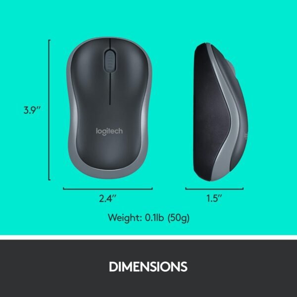 Logitech Mk270 Wireless Keyboard And Mouse Combo For Windows, 2.4 Ghz Wireless, Compact Wireless Mouse, 8 Multimedia And Shortcut Keys, 2-Year Battery Life, Pc/Laptop, English/Arabic - Image 3