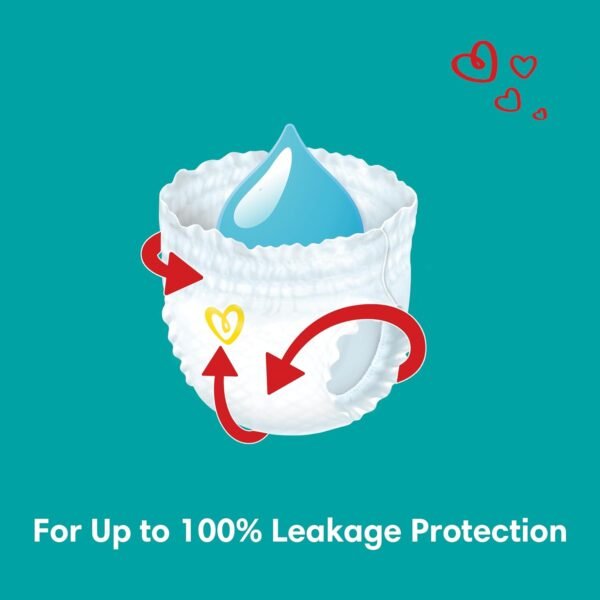 Pampers Baby-Dry Pants Diapers with Aloe Vera Lotion, 360 Fit & up to 100% Leakproof, Size 6, 16-21kg, 4 Mega Packs, 176 Count - Image 8