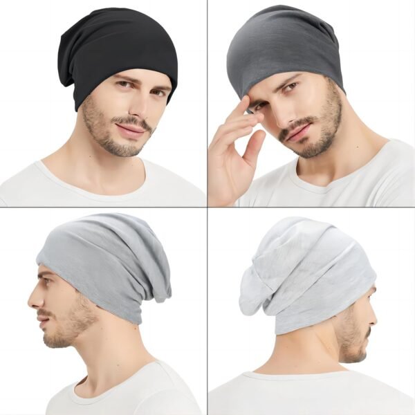 EINSKEY Cotton Slouchy Beanie Hat for Men/Women, Lightweight Oversize Large Thin Skull Cap Chemo Cap Night Sleeping Cap - Image 7
