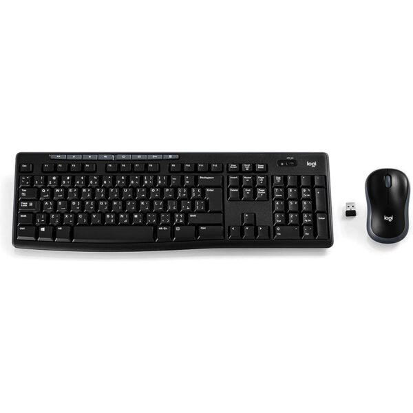 Logitech Mk270 Wireless Keyboard And Mouse Combo For Windows, 2.4 Ghz Wireless, Compact Wireless Mouse, 8 Multimedia And Shortcut Keys, 2-Year Battery Life, Pc/Laptop, English/Arabic