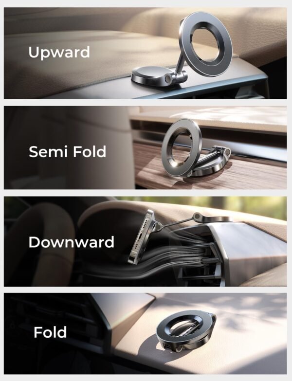 LISEN Fits MagSafe Car Mount, [20 Strong Magnets] Magnetic Phone Holder for Car, Hands Free Dashboard Mobile Holder for Car for Samsung IPhone 15 14 Pro Max Plus MagSafe Case - Image 6