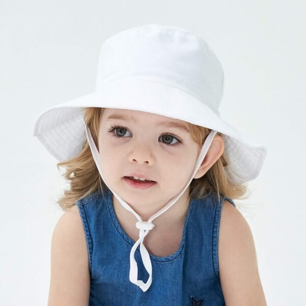 Whaleap UPF 50+ Baby Sun Hat Bucket Adjustable Kids Summer Outdoor Beach Hat Protection with Drawstring Wide Brim for Toddler Boys Girls - Image 5