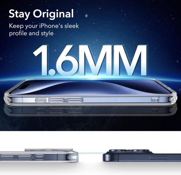 ESR for iPhone 15 Pro Max Case, Compatible with MagSafe, Military-Grade Protection, Yellowing Resistant, Scratch-Resistant Back, Magnetic Phone Cover for iPhone 15 Pro Max, Classic Series, Clear - Image 6
