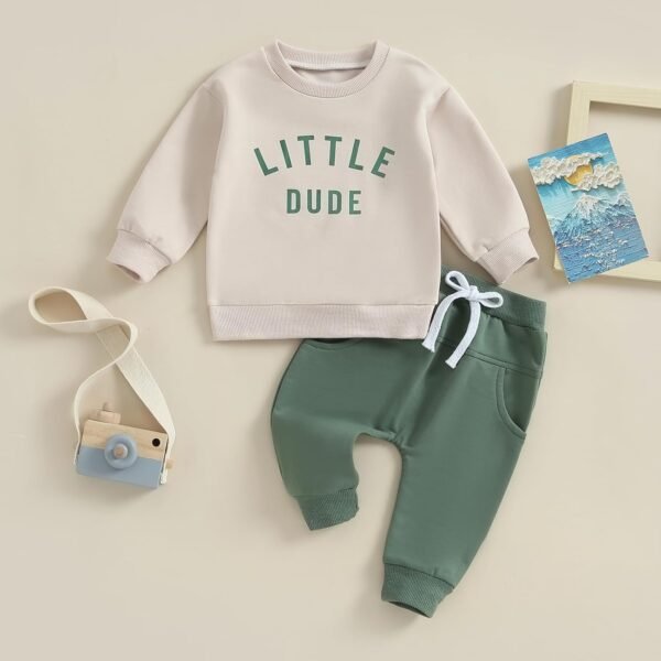 Sprifallbaby Toddler Newborn Baby Boy Outfit Bro Long Sleeve Sweatshirts Pants Clothes Set Infant Boys Fall Winter 2PCS - Image 5