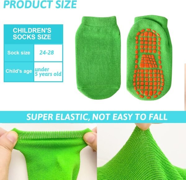 SKY-TOUCH Toddler Grips Ankle Socks, Non Slip Socks for Kids, Low Cut Anti-Skid Floor Socks for 1-3 Years Baby Boys and Girls, 8 Pairs - Image 4