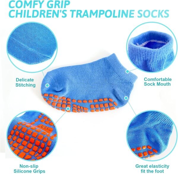 SKY-TOUCH Toddler Grips Ankle Socks, Non Slip Socks for Kids, Low Cut Anti-Skid Floor Socks for 1-3 Years Baby Boys and Girls, 8 Pairs - Image 2