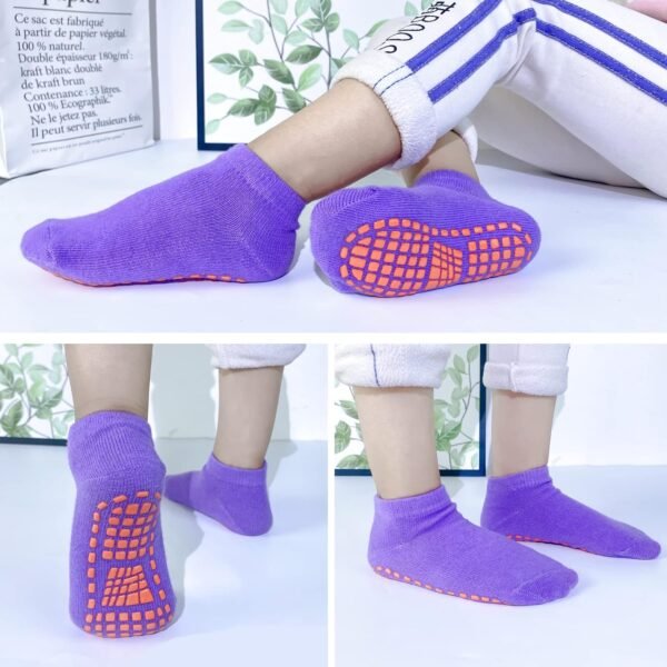 SKY-TOUCH Toddler Grips Ankle Socks, Non Slip Socks for Kids, Low Cut Anti-Skid Floor Socks for 1-3 Years Baby Boys and Girls, 8 Pairs - Image 5