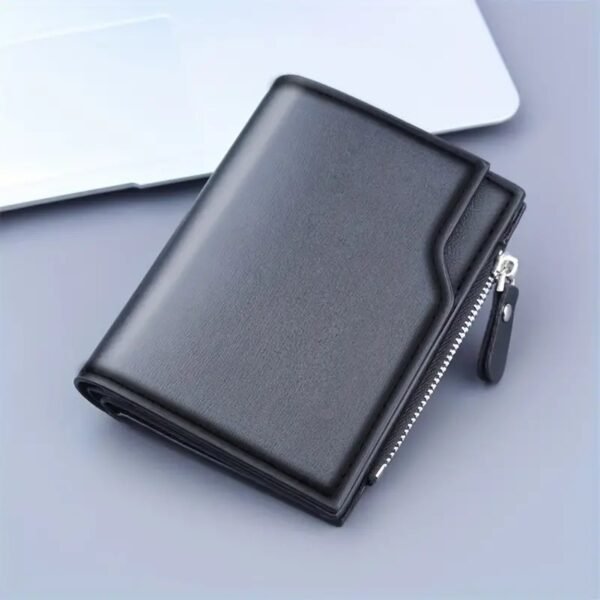 1pc Men's PU Leather Business Card Holder, Casual Portable Coins Purse, Durable Card Holder With Large Capacity, Multiple Card Slots, Perfect Gift For Teacher's Day, Valentine's Day, Birthday, Christmas, Father's Day