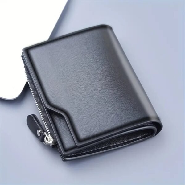 1pc Men's PU Leather Business Card Holder, Casual Portable Coins Purse, Durable Card Holder With Large Capacity, Multiple Card Slots, Perfect Gift For Teacher's Day, Valentine's Day, Birthday, Christmas, Father's Day - Image 3