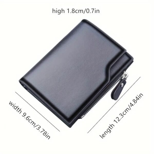 1pc Men's PU Leather Business Card Holder, Casual Portable Coins Purse, Durable Card Holder With Large Capacity, Multiple Card Slots, Perfect Gift For Teacher's Day, Valentine's Day, Birthday, Christmas, Father's Day - Image 6