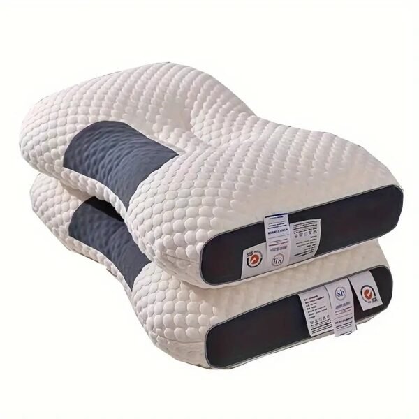 1pc Knitted Thin Pillow With Cervical Spine Protection, Pillow Insert For Sleeping Massage, Moisture-absorbing Breathable Home Bedding Pillow For Living Room, Bedroom, Home Decor