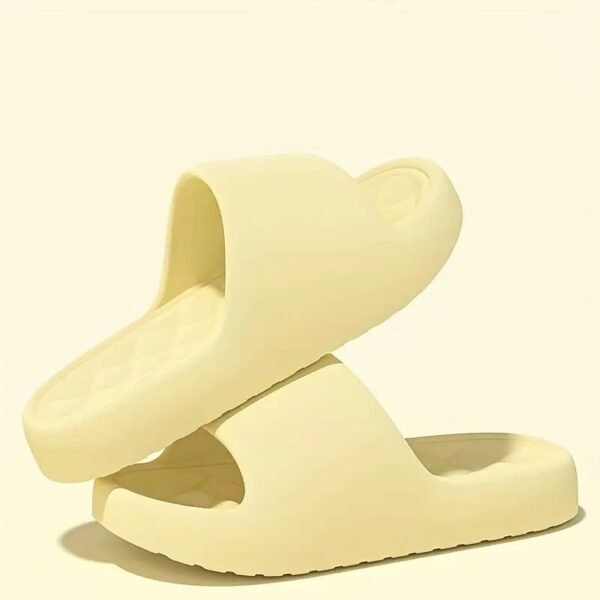 Simple Solid Color Slides, Casual Open Toe Soft Sole Shoes, Comfortable Indoor Home Bathroom Slides