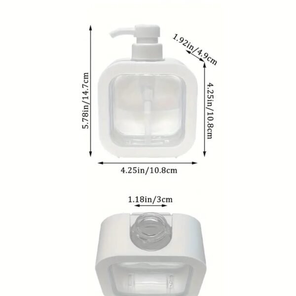 1pc Clear Plastic Ceramic Soap Dispenser, Countertop Lotion Bottle With Pump, Lotion Container For Bathroom, Refillable Empty Bottle For Hand Soap, Bathroom Accessories, home decor, furniture for home - Image 3