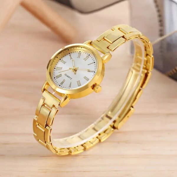 2pcs Set Ladies Fashion Simple Digital Alloy With Quartz Watch LOVE Bracelet - Image 4