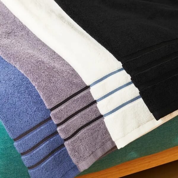 8pcs Soft Cotton Towel Set, Soft & Fluffy Bathroom Towels, 2 Bath Towels 71.12cm X 139.7cm, 2 Hand Towels 33.02cm X 73.66cm & 4 Face Towels 33.02cm X 33.02cm , Bathroom Accessories - Image 5
