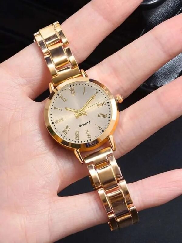 2pcs Set Ladies Fashion Simple Digital Alloy With Quartz Watch LOVE Bracelet - Image 2