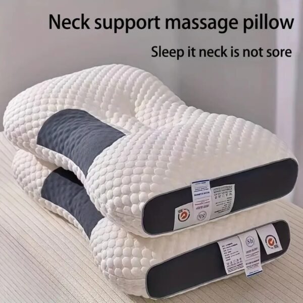 1pc Knitted Thin Pillow With Cervical Spine Protection, Pillow Insert For Sleeping Massage, Moisture-absorbing Breathable Home Bedding Pillow For Living Room, Bedroom, Home Decor - Image 7