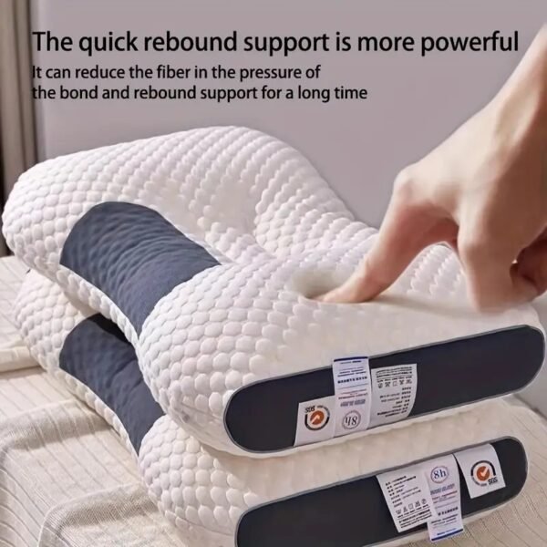 1pc Knitted Thin Pillow With Cervical Spine Protection, Pillow Insert For Sleeping Massage, Moisture-absorbing Breathable Home Bedding Pillow For Living Room, Bedroom, Home Decor - Image 6