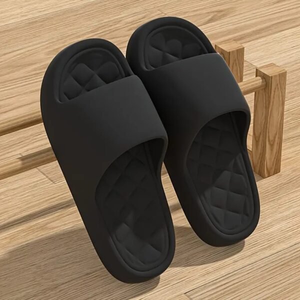 Simple Solid Color Slides, Casual Open Toe Soft Sole Shoes, Comfortable Indoor Home Bathroom Slides - Image 8