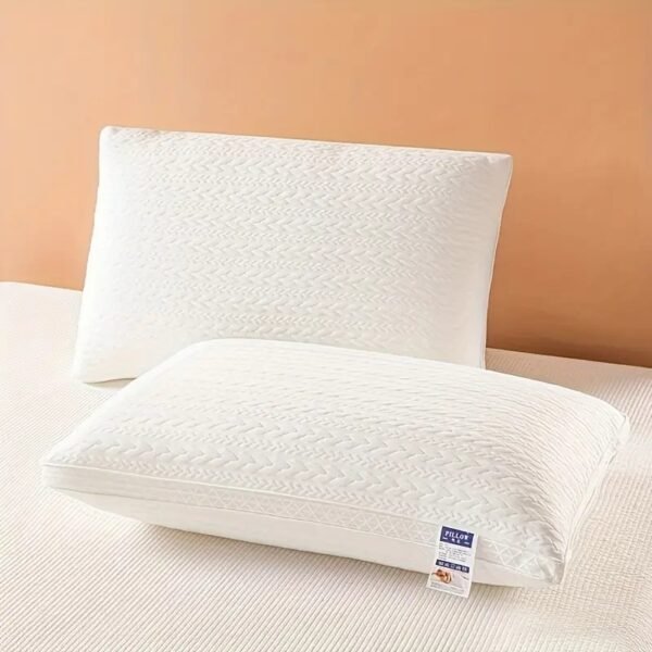 Luxury Supportive Bed Pillow: Unmatched Comfort with Net-Trimmed, Wheat Ear Grid Design - Expertly Crafted for Neck & Shoulder Relief - Perfect Guest Room Accent and Stylish Home Decor - Image 7