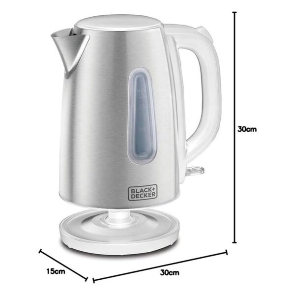 BLACK+DECKER Cordless Kettle 1.7L Light Weight White JC70-B5 - Image 5
