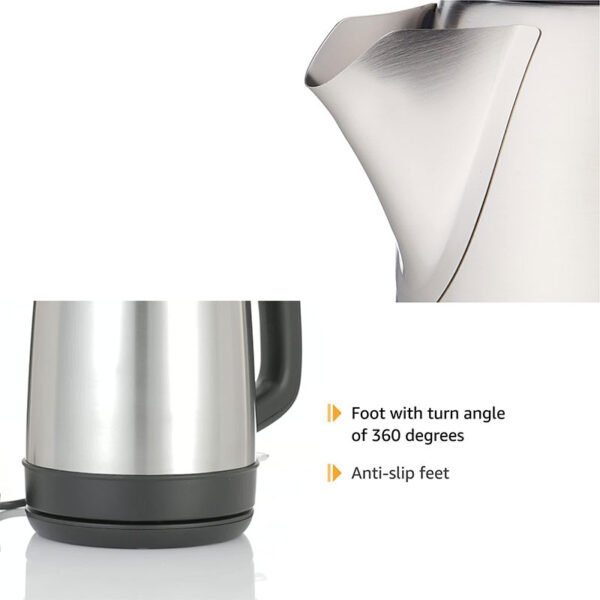 Philips, New Daily Metal Kettle, 1.7 Liters Capacity, 2200 Watts, Silver/Black, HD9350/92 - Image 3