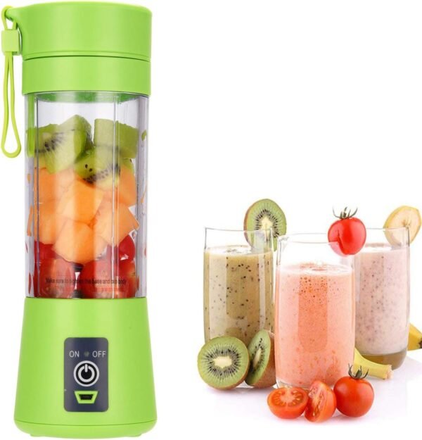 La Hestiare Portable Blender, Personal Size Blender Shakes And Smoothies, Mini Juicer Cup Usb Rechargeable, Handheld Travel Blender Fruit Mixer 380ml (Green)