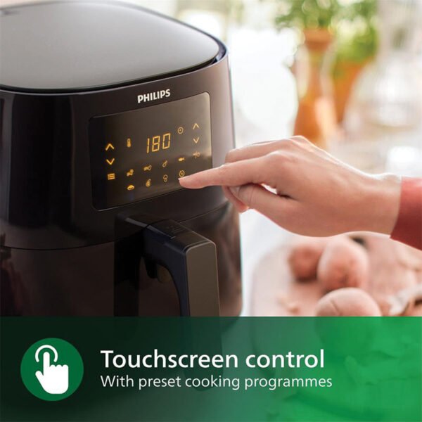 Philips Airfryer XL - 2000W, LED Touch Screen Display, 6.2L, 1.2KGs, 7 Presets, Rapid Air Technology, Black - HD9270/91 - Image 3
